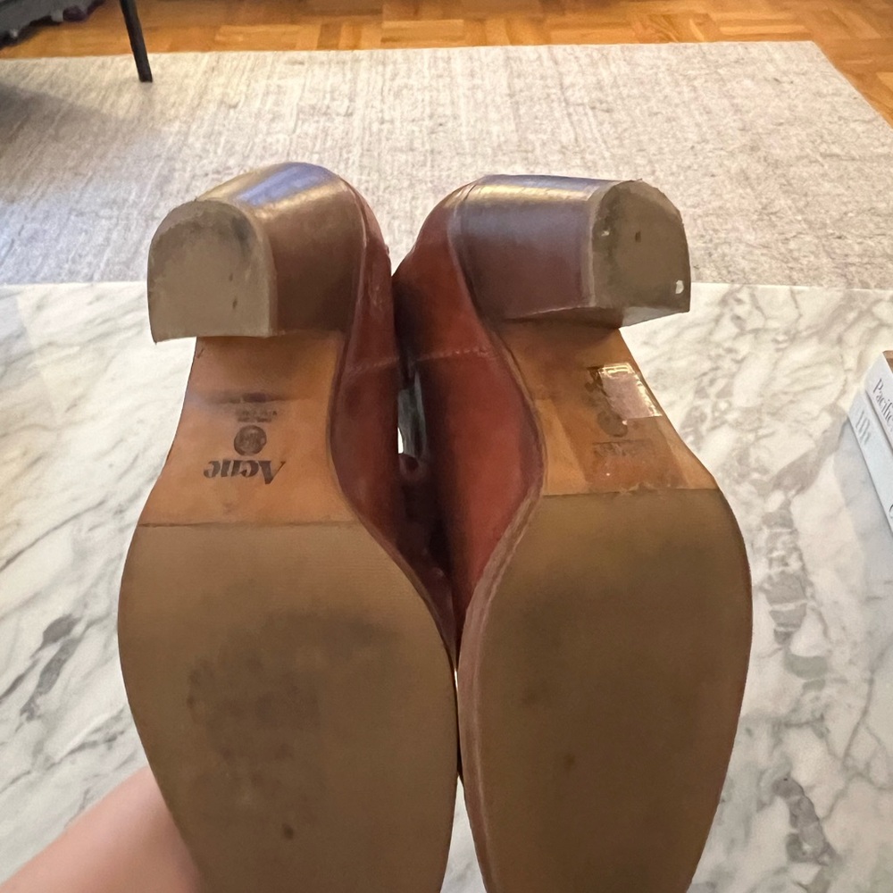 Acne Studios Pistol Brown Leather Booties - Picture 4 of 5